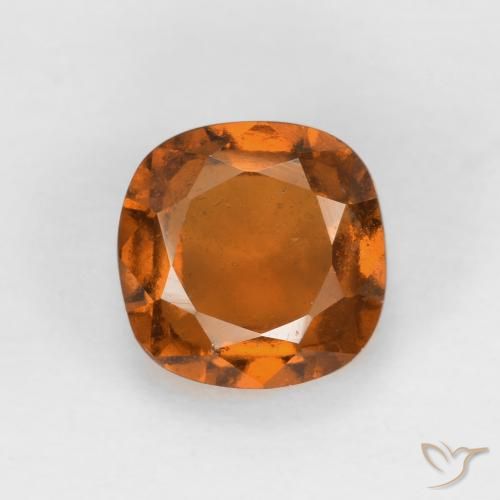 1.53ct طبيعي برتقالى داكن-متوسط عقيق هيسونيت, وسادة, VS-SI