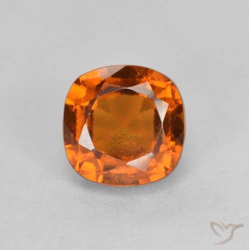 1.65ct طبيعي برتقالى داكن-متوسط عقيق هيسونيت, وسادة, قليلا جدا