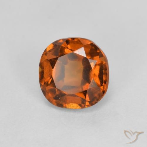 1.42ct طبيعي برتقالى غامق عقيق هيسونيت, وسادة, قليلا جدا