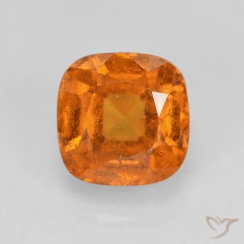 1.52ct طبيعي برتقالى مصفر عقيق هيسونيت, وسادة, VS-SI