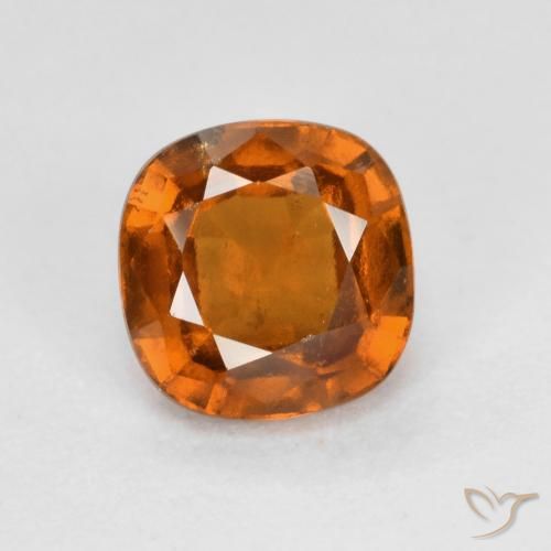 1.37ct طبيعي برتقالى داكن-متوسط عقيق هيسونيت, وسادة, VS-SI