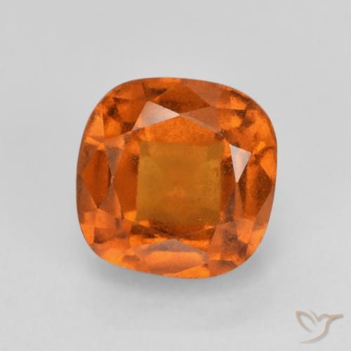 1.40ct طبيعي برتقالى غامق عقيق هيسونيت, وسادة, قليلا جدا