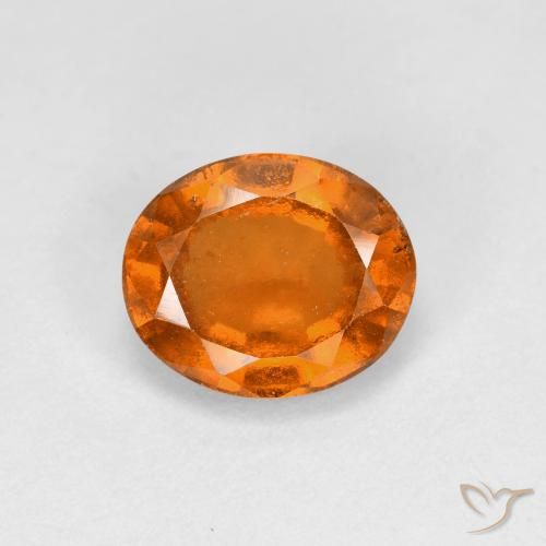 1.89ct طبيعي برتقالى متوسط هيسونيت غارنيت, بيضوي, قليلا جدا