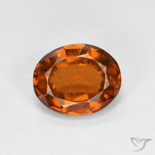 1.89ct طبيعي برتقالى كهرمانى هيسونيت غارنيت, بيضوي, قليلا جدا