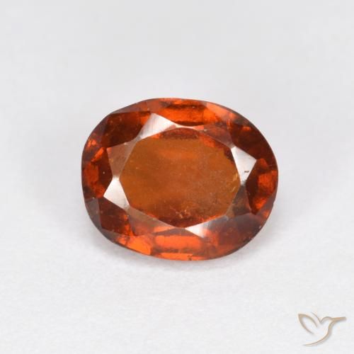 1.43ct طبيعي برتقالى داكن هيسونيت غارنيت, بيضوي, VS-SI