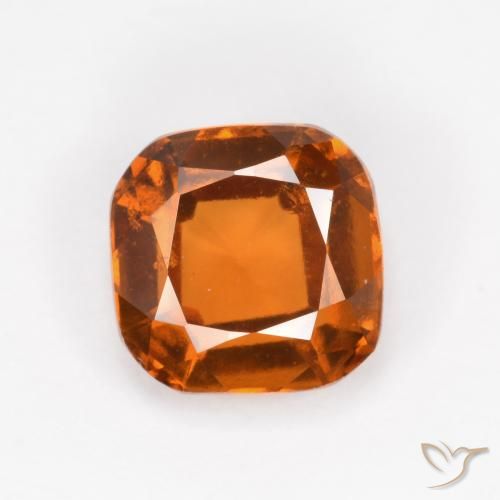 1.69ct طبيعي برتقالى داكن-متوسط عقيق هيسونيت, وسادة, VVS-VS