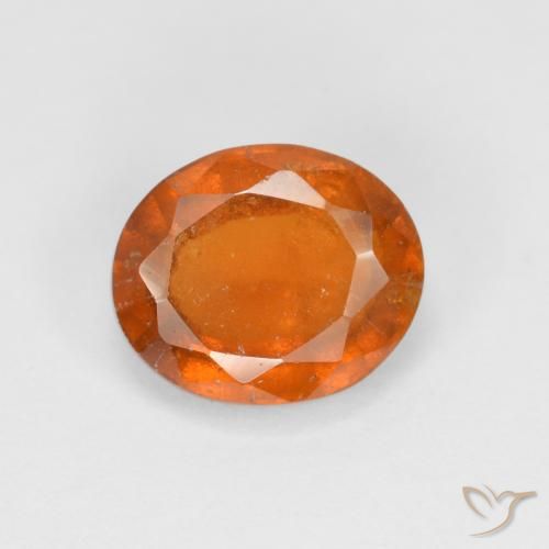 2.22ct طبيعي برتقالى غامق عقيق هيسونيت, بيضوي, VS-SI