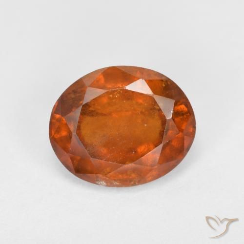 2.54ct طبيعي برتقالى محمر هيسونيت غارنيت, بيضوي, VS-SI
