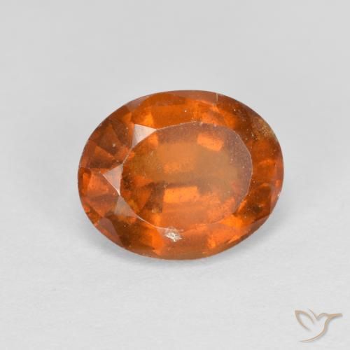 2.27ct طبيعي برتقالى متوسط عقيق هيسونيت, بيضوي, VS-SI
