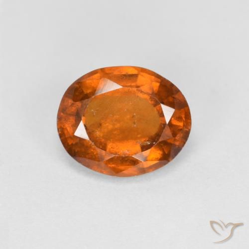 1.66ct طبيعي برتقالى غامق هيسونيت غارنيت, بيضوي, VS-SI