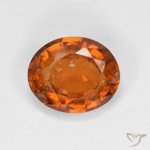 2.93ct طبيعي برتقالى داكن-متوسط هيسونيت غارنيت, بيضوي, VS-SI