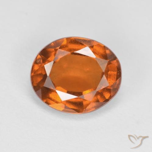 1.82ct طبيعي برتقالى غامق هيسونيت غارنيت, بيضوي, قليلا جدا