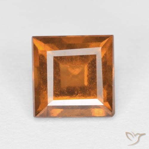 1.42ct طبيعي برتقالى مصفر هيسونيت غارنيت, مربع, قليلا جدا
