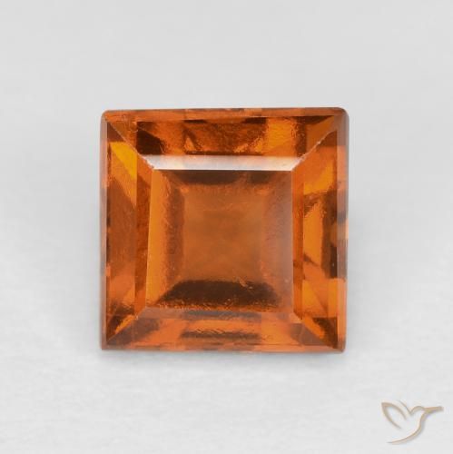 1.49ct طبيعي برتقالى مصفر هيسونيت غارنيت, مربع, قليلا جدا