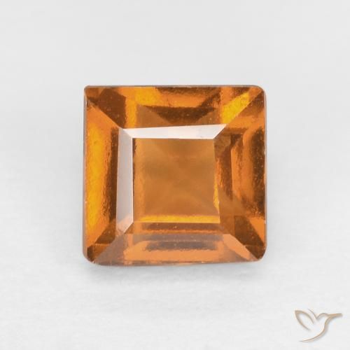 1.07ct طبيعي بنى برتقالى هيسونيت غارنيت, مربع, قليلا جدا