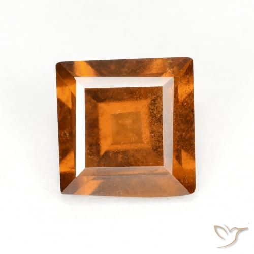 1.82ct طبيعي برتقالى غامق عقيق هيسونيت, مربع, قليلا جدا