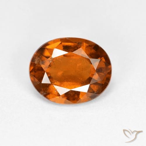 1.86ct طبيعي برتقالى محمر هيسونيت غارنيت, بيضوي, VS-SI