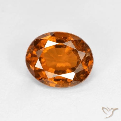 1.97ct طبيعي برتقالى غامق هيسونيت غارنيت, بيضوي, VS-SI