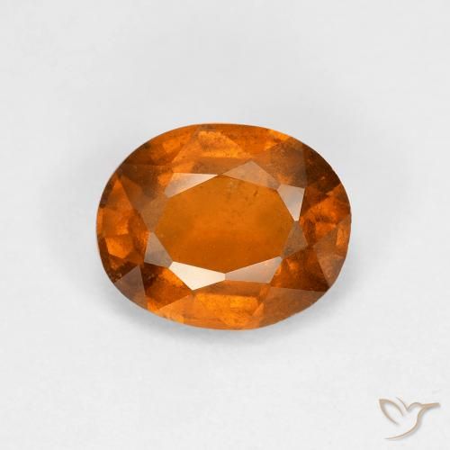 1.92ct طبيعي برتقالى داكن-متوسط هيسونيت غارنيت, بيضوي, VS-SI