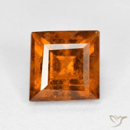 1.79ct طبيعي برتقالى غامق هيسونيت غارنيت, مربع, VS-SI