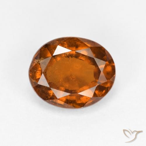 1.81ct طبيعي برتقالى داكن هيسونيت غارنيت, بيضوي, VS-SI
