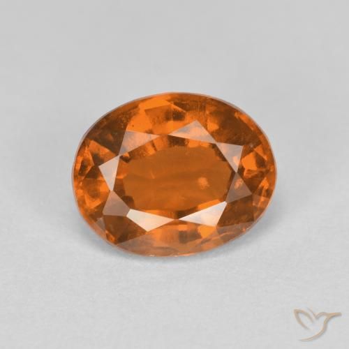 1.67ct طبيعي برتقالى داكن-متوسط هيسونيت غارنيت, بيضوي, قليلا جدا