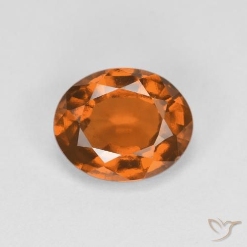 1.99ct طبيعي برتقالى داكن-متوسط هيسونيت غارنيت, بيضوي, قليلا جدا