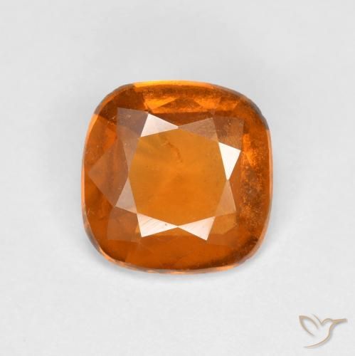 1.31ct طبيعي برتقالى غامق عقيق هيسونيت, وسادة, قليلا جدا