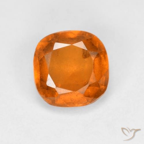 1.19ct طبيعي برتقالى متوسط عقيق هيسونيت, وسادة, قليلا جدا