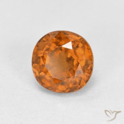1.09ct طبيعي برتقالى متوسط هيسونيت غارنيت, دائري, قليلا جدا