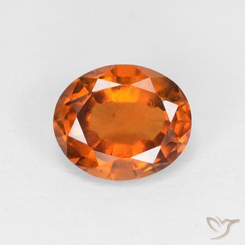 1.48ct طبيعي Medium Dark-Orange هيسونيت غارنيت, بيضوي, قليلا جدا