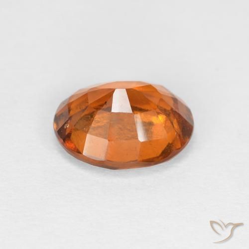 هيسونيت غارنيت Medium Dark-Orange طبيعي، بيضوي، 1.45 قيراط، قليلا جدا