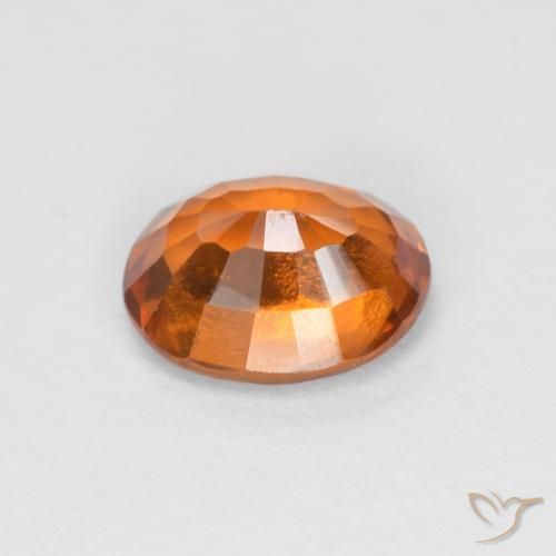 هيسونيت غارنيت Medium Dark-Orange طبيعي، بيضوي، 1.34 قيراط، قليلا جدا