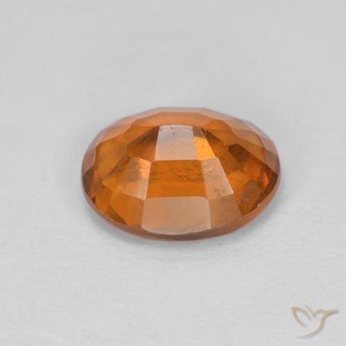 هيسونيت غارنيت Medium Dark-Orange طبيعي، بيضوي، 2.08 قيراط، VVS-VS