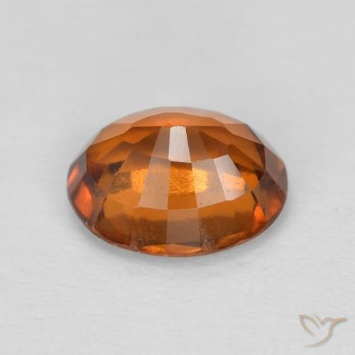هيسونيت غارنيت Medium Dark-Orange طبيعي، بيضوي، 1.16 قيراط، VVS-VS