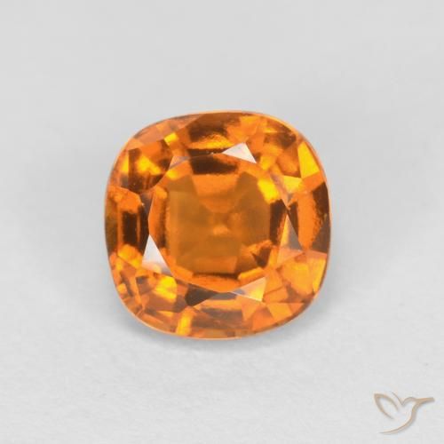 1.40ct طبيعي برتقالى مشمشى عقيق هيسونيت, وسادة, VVS-VS