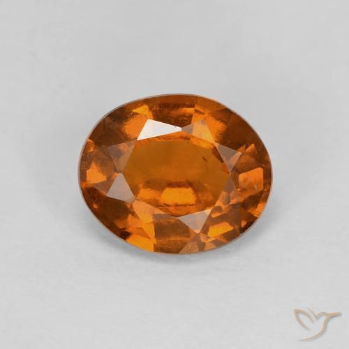 1.88ct طبيعي Medium Dark-Orange هيسونيت غارنيت, بيضوي, VVS-VS