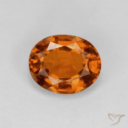 عقيق هيسونيت Medium Dark-Orange طبيعي، بيضوي، 2.01 قيراط، VVS-VS