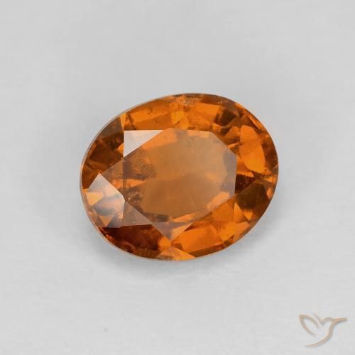 عقيق هيسونيت Medium Dark-Orange طبيعي، بيضوي، 2.01 قيراط، VVS-VS