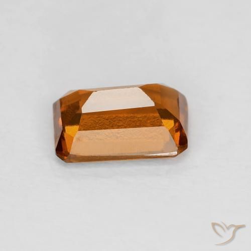 هيسونيت غارنيت Medium Dark-Orange طبيعي، ثمانى / قصة زمرد، 1.06 قيراط، VVS-VS