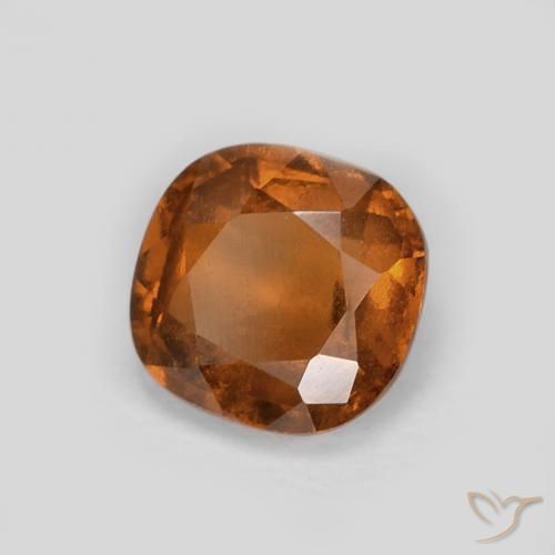 هيسونيت غارنيت Medium Dark-Orange طبيعي، وسادة، 1.12 قيراط، قليلا جدا