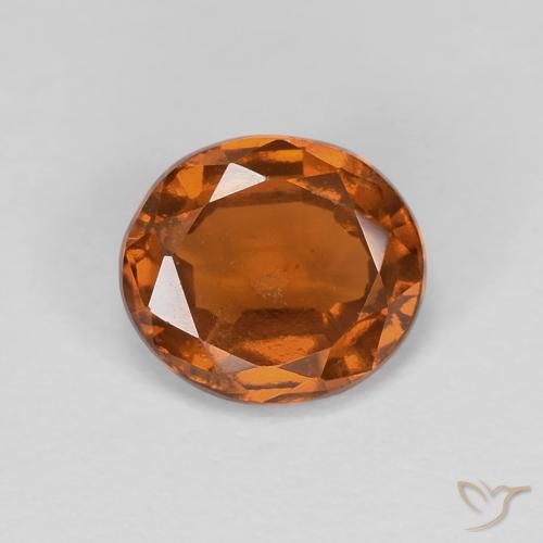 1.21ct طبيعي Medium Dark-Orange هيسونيت غارنيت, بيضوي, قليلا جدا