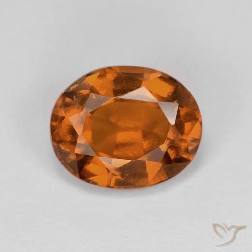 1.21ct طبيعي برتقالى محمر هيسونيت غارنيت, بيضوي, قليلا جدا