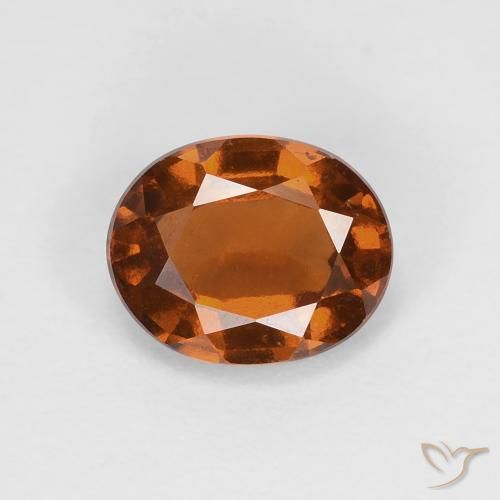 1.56ct طبيعي برتقالى غامق هيسونيت غارنيت, بيضوي, قليلا جدا