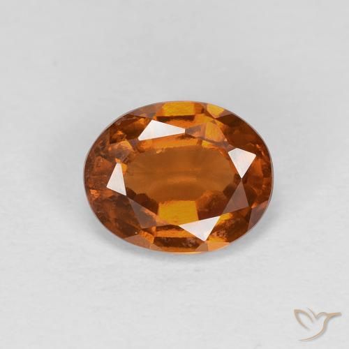 1.19ct طبيعي Medium Dark-Orange هيسونيت غارنيت, بيضوي, قليلا جدا