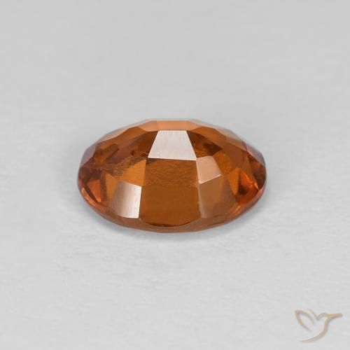 هيسونيت غارنيت Medium Dark-Orange طبيعي، بيضوي، 1.19 قيراط، قليلا جدا