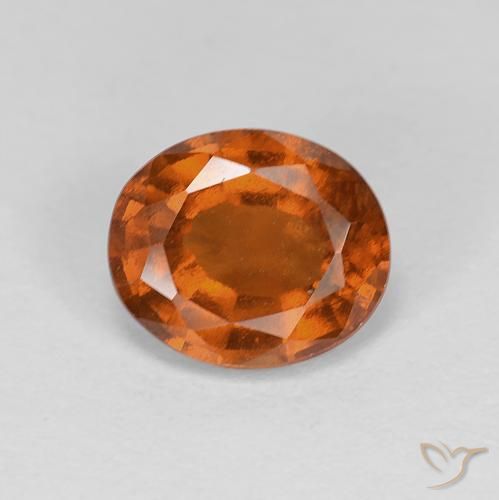 1.97ct طبيعي Medium Dark-Orange هيسونيت غارنيت, بيضوي, قليلا جدا