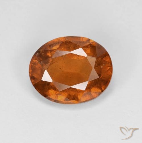 2.54ct طبيعي برتقالى محمر هيسونيت غارنيت, بيضوي, قليلا جدا