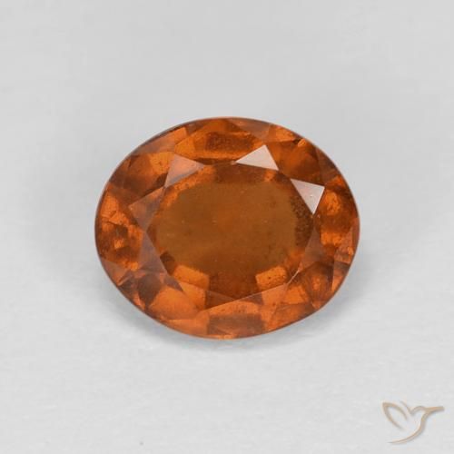 1.85ct طبيعي برتقالى غامق هيسونيت غارنيت, بيضوي, قليلا جدا