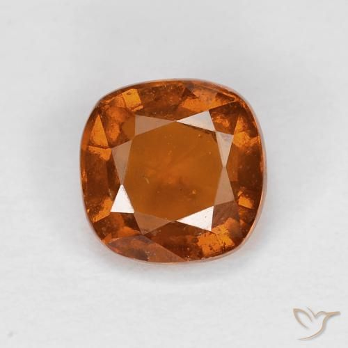 1.00ct طبيعي Medium Dark-Orange عقيق هيسونيت, وسادة, قليلا جدا